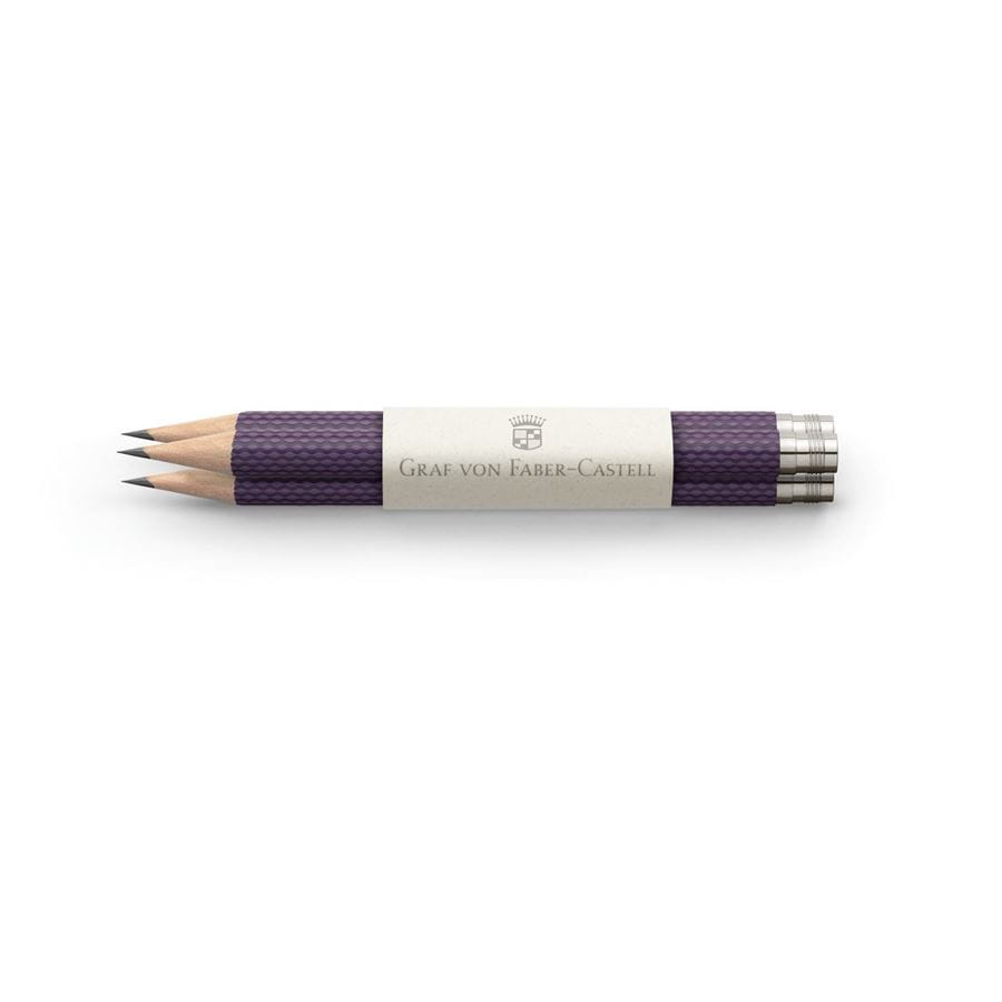 Graf-von-Faber-Castell - 3 spare pencils Perfect Pencil, Violet Blue